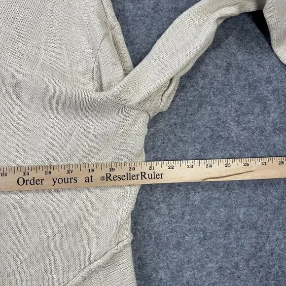 Sundance Sweater Womens Small Beige Linen Cotton Knit Button Front Cardigan - Picture 5 of 7